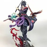 مجسم أنمي ناروتو شيبودن - أوتشيها ساسكي 24 سم | Naruto Shippuden Uchiha Sasuke Action Figure Anime 24cm