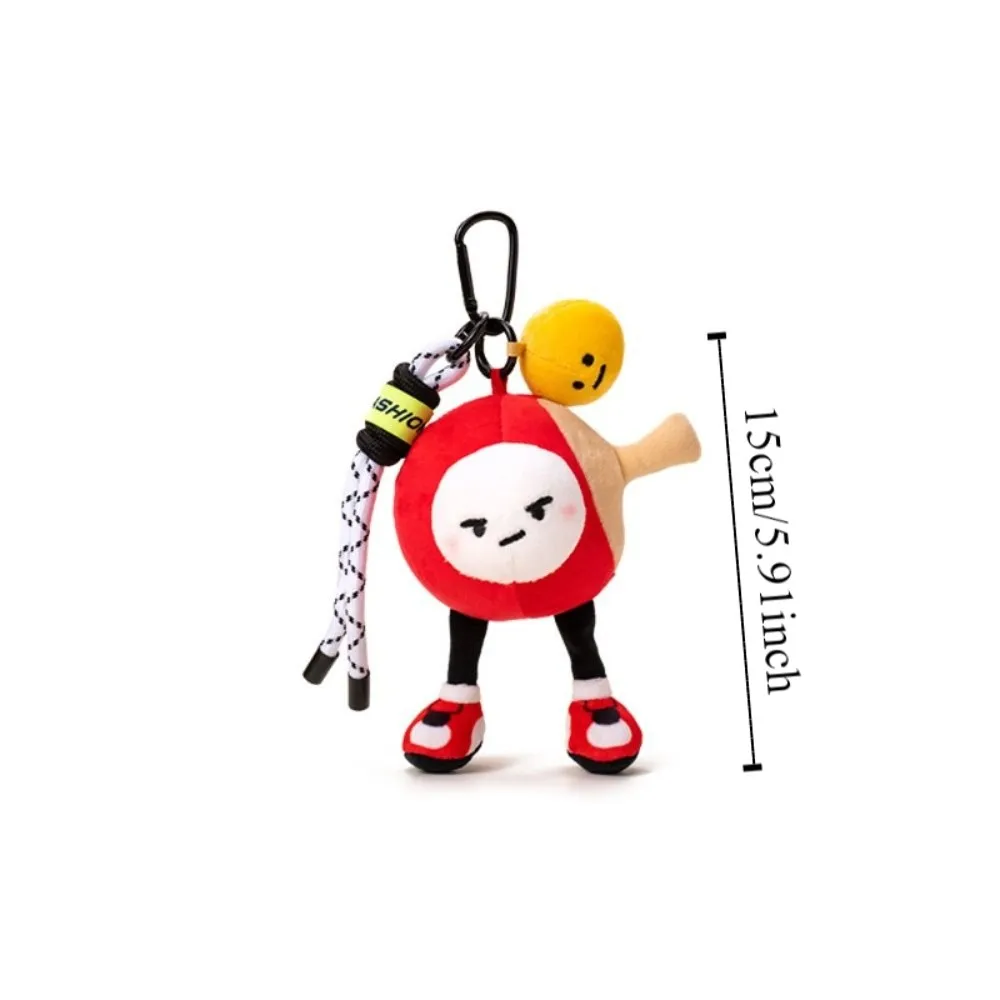 PP Cotton Plush Table Tennis Plush Toy Fluffy Collection Table Tennis Doll Pendant Hanging Comfortable Sports Plush Keychain