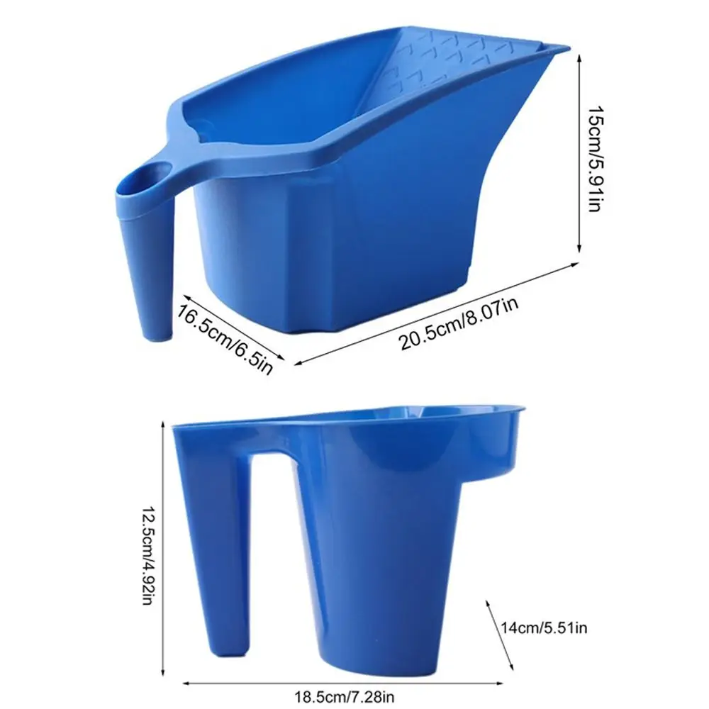 5 Pcs Holding Paint Cup Painting Bucket Roller Brush Blue Plastic Paint Cups Decorating Home Improvement Supplies Home