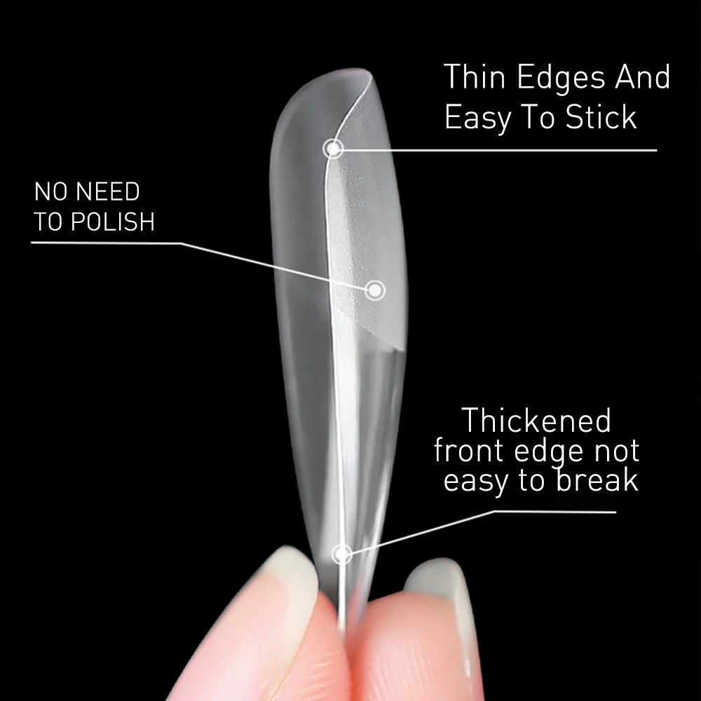 Fake Nails 552pcs/box Oval Stiletto Almond Square Coffin French Nail Tips