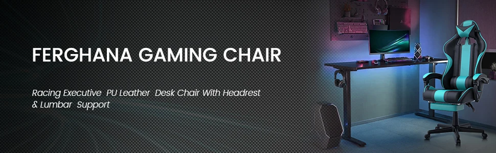 Ferghana cyan gaming chairs with massage