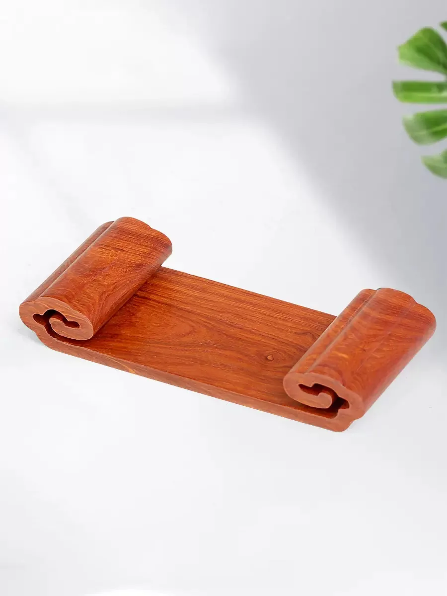 Redwood Carved Flower Pot Base Decoration, Solid Wood, strange Stone, Buddha Statue, Vase, Wooden Base