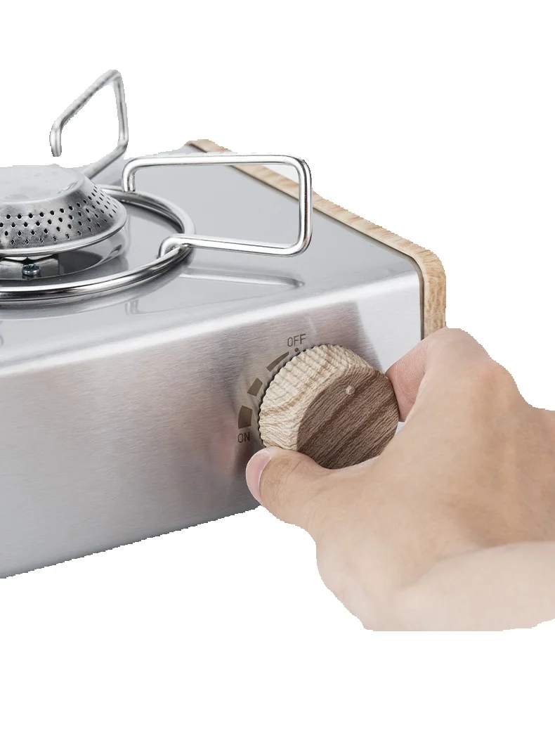 Tuoyequ Outdoor-Karte, tragbares Camping-Kochgeschirrgehäuse, magnetischer Gasherd, Teekocher für den Heimgebrauch_voghion.com