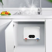 Le chauffe-eau sans réservoir à montage mural de cuisine touche l'affichage LED du panneau de commande 5,5KW 30-55 ℃   Chauffe-eau électrique à chauffage rapide 3