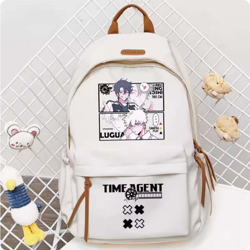 

Anime Time Agent Charles Lucas Link Click Cartoon Bag Women Man Fashion Leisure Teenagers Student Backpack Handbag B583