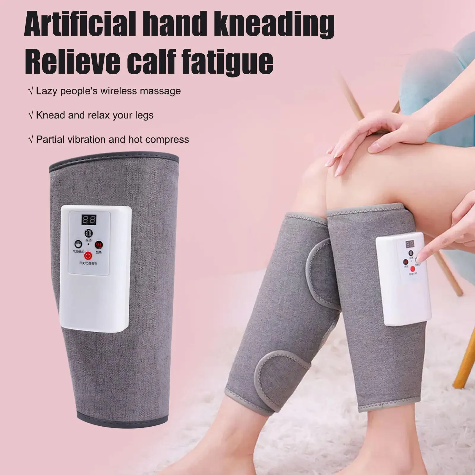 

9 Modes Vibration Leg Air Compression Massager Wireless Smart Foot Air Pressure Massage Electric Hot Compress Leg Pain Relief