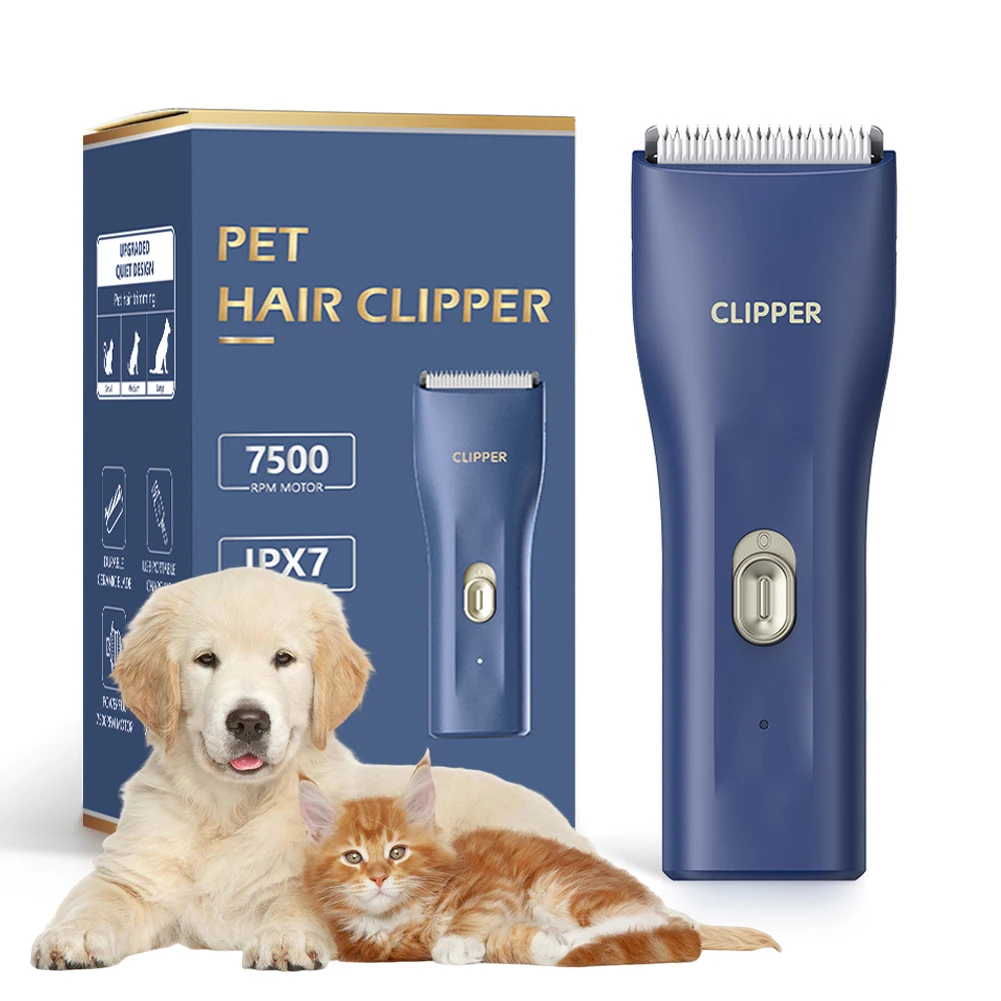 Hair Trimmer Pet Clipper Dog Hair Trimmer Pet Hair Trimmer Dog Clipper Small Dog Hair Clipper Electric Grooming Trimmer for Pets USB Rechargeable Cat Shaver Animals Haircut Machine waterproof