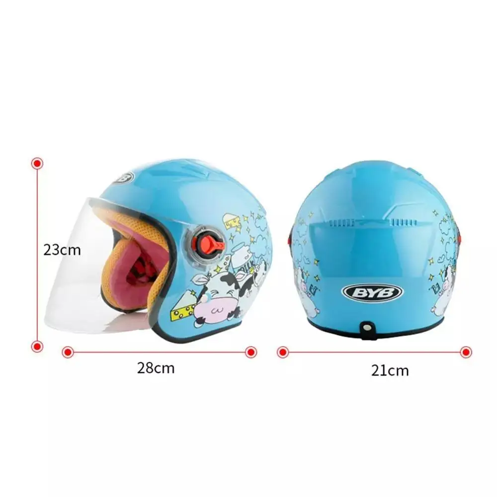 Casque moto enfant scooter casque protection pour fille garçon