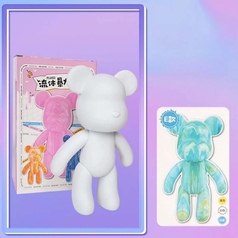 Creative Fluid Painting Set for Kids with Liquid Paint and Bear Figure