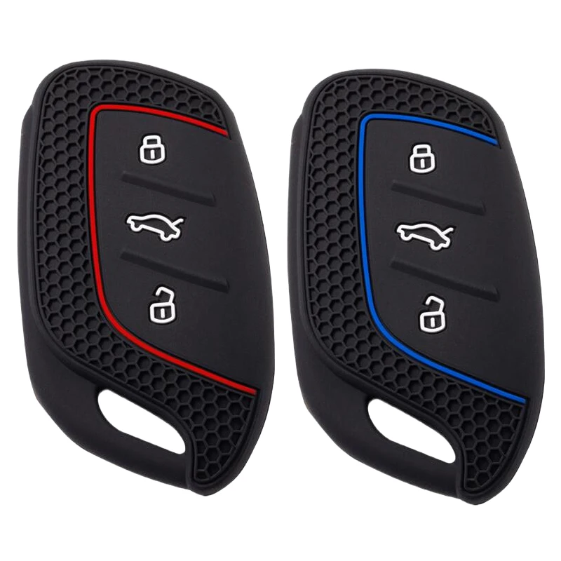 Silicone Fob Key Cover Case with 3 Buttons