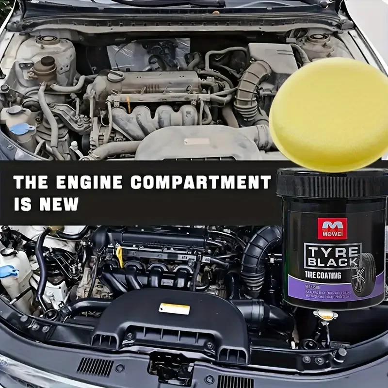 Universal tire blackening and brightening wax for car, bicycle and motorcycle tire scratch repair protection