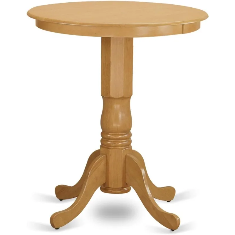 Furniture Piece Kitchen Counter Set Includes a Round Room Table with Pedestal