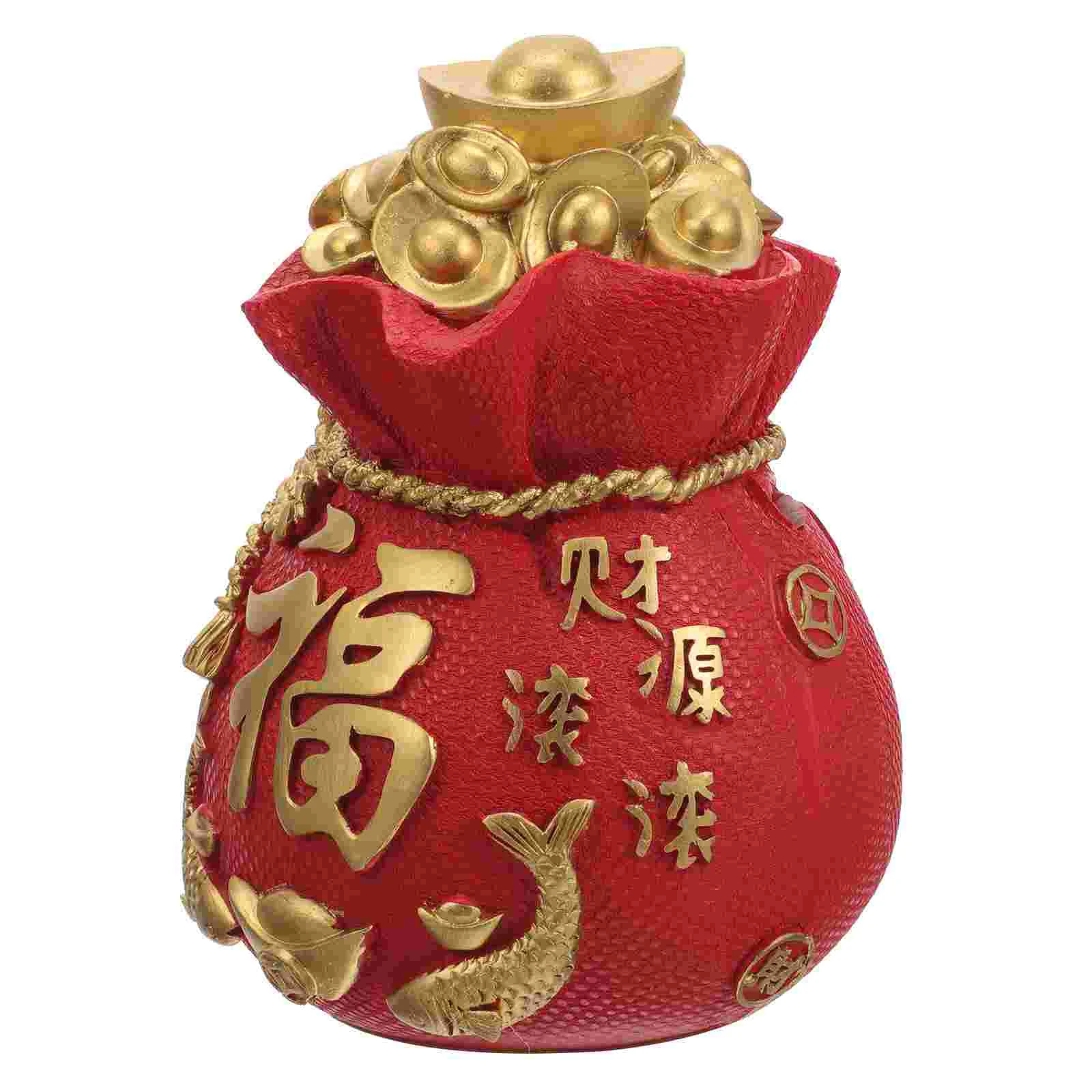 

Piggy Bank Feng Shui Money Bag Shaped Coin Bank Resin Golden Ingot Yuan Bao Money Bank Saving Coins Box Chinese Lucky