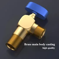 ห้องน้ําขนาดใหญ่มุมไหลวาล์วบอลวาล์วแกนวาล์ว, วาล์วเครื่องทําน้ําอุ่น, ทองเหลืองสวิตช์น้ําร้อนและเย็น 4