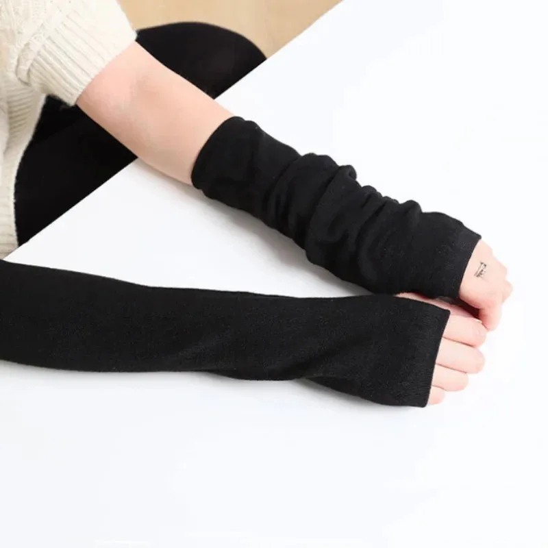 Knitted Long Fingerless Gloves fingerless gloves