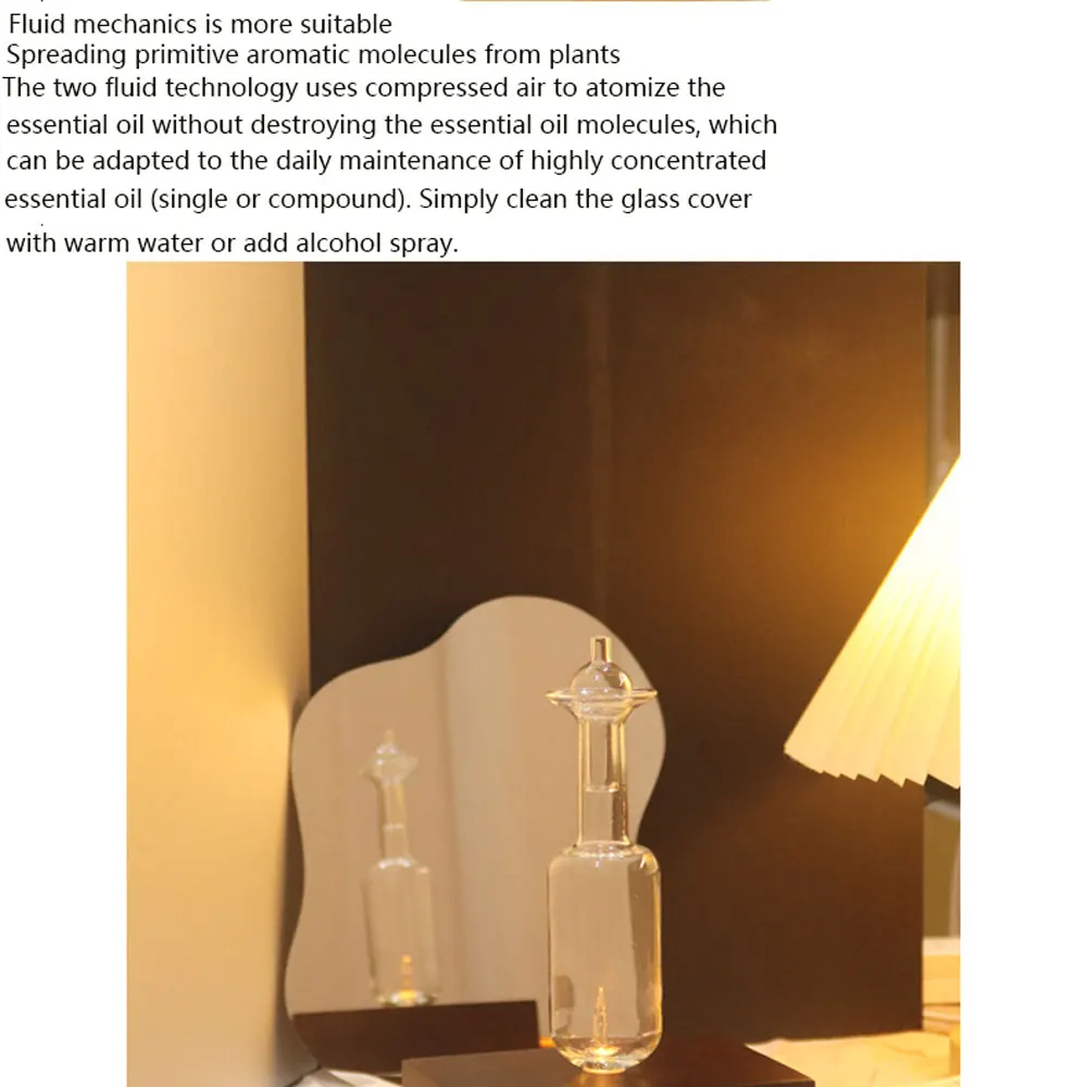 Description Picture 6 of itemGlass Bottle Essential Oil Diffuser USB Waterless Home Air Aroma Diffuser 2600mAh Battery Spray Fragrance Machine For Office