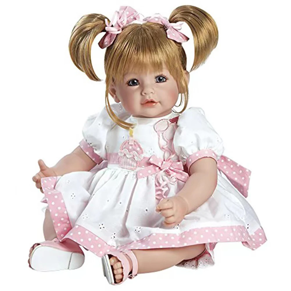 

50cm Lifelike Newborn Baby Dolls Full Body Realistic Dolls With Wig Cover Hair Birthday Gifts For Kids Age 3+