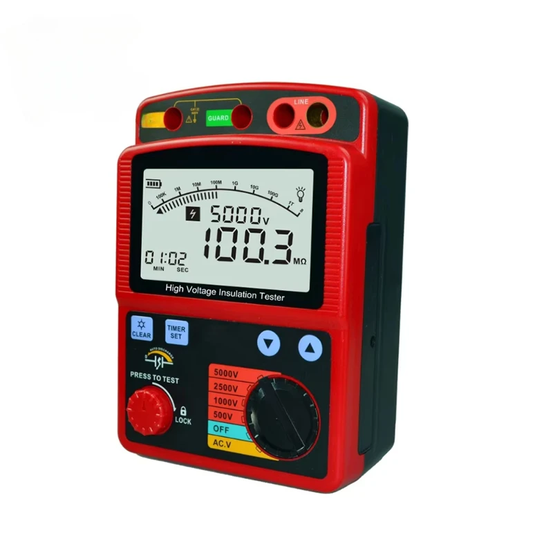 YYHC-500-5000V Digital Megohmmeter Voltage Tester Ohm Meter Insulation Resistance Tester