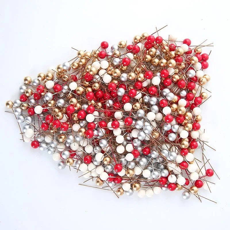 50 Stücke Weihnachtsdekoration Gold Rot Beere Weihnachtsbaum Ornamente für Wohnkultur Navidad Neujahr Geschenke 2026 Girlande DIY Zubehör – Detail 27
