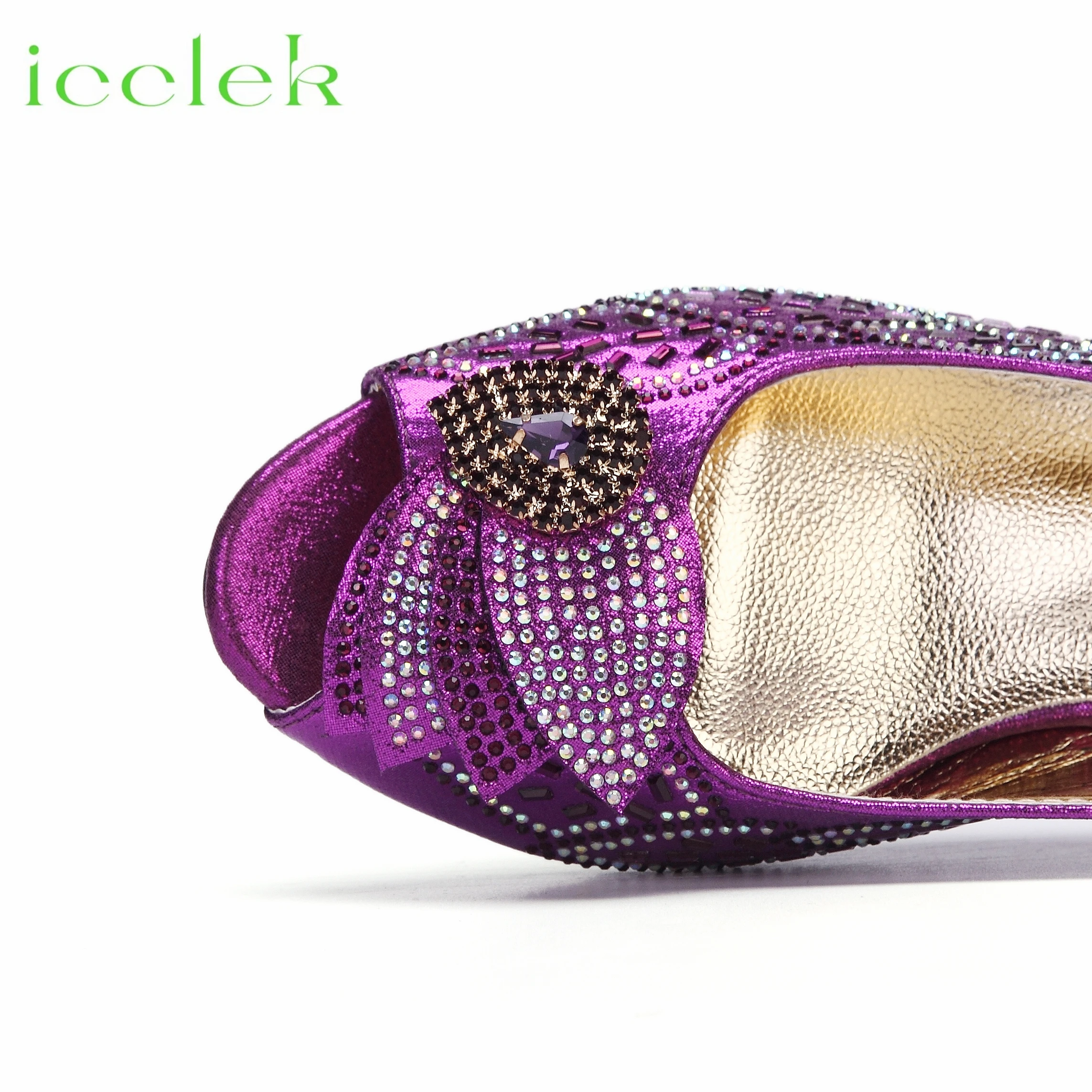 New Arrival Purple Color Women Peep Toe Sandals Shoes