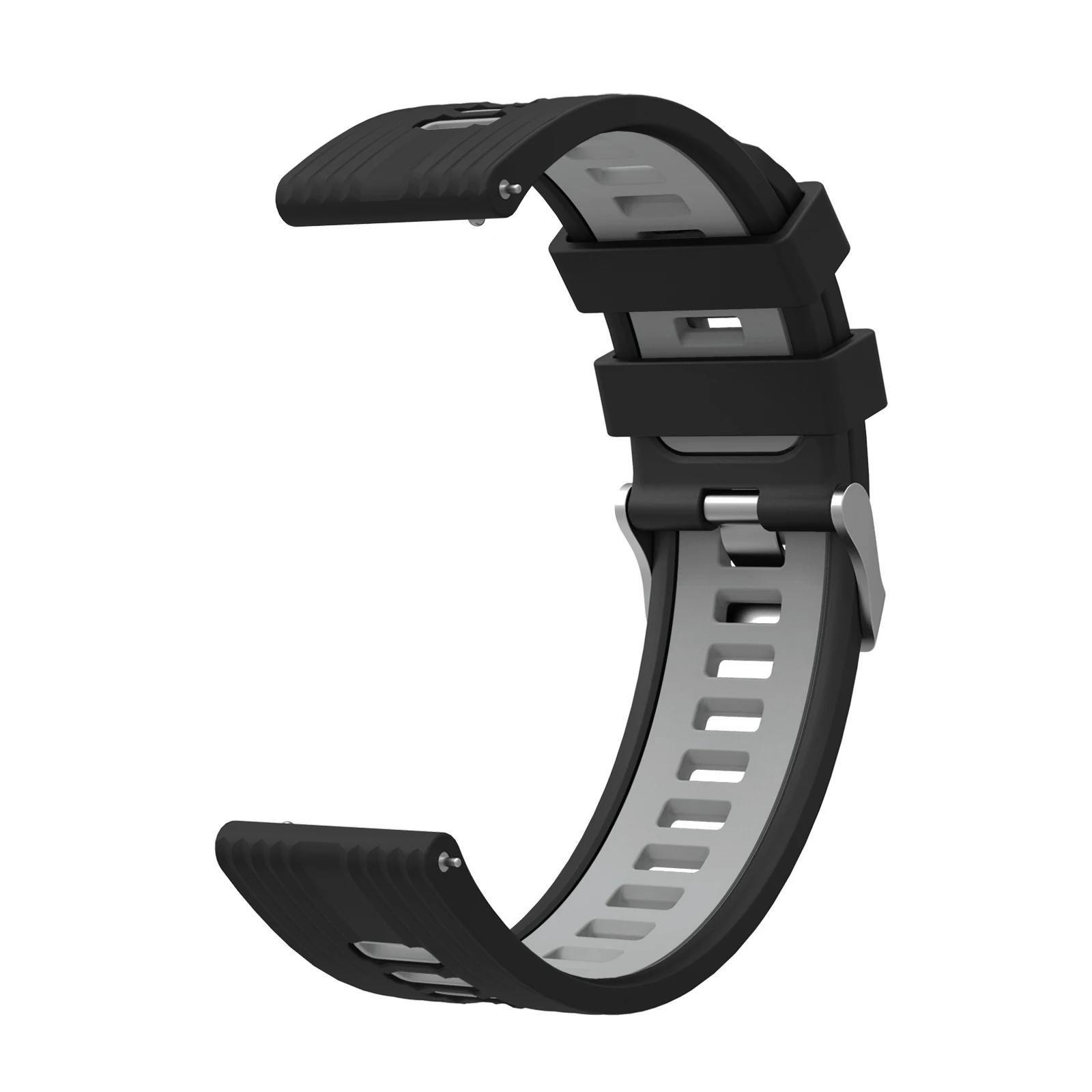 Bicolor 22mm Silicone Watchband Strap