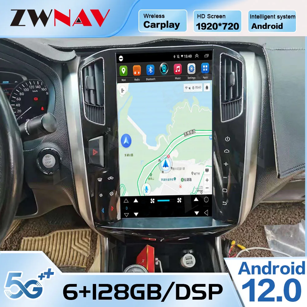 

Android 12 Carplay приемник для Nissan Teana 2012-2018 Tesla Автомагнитола 1 Din мультимедийный плеер Автомобильный сенсорный экран стерео головное устройство