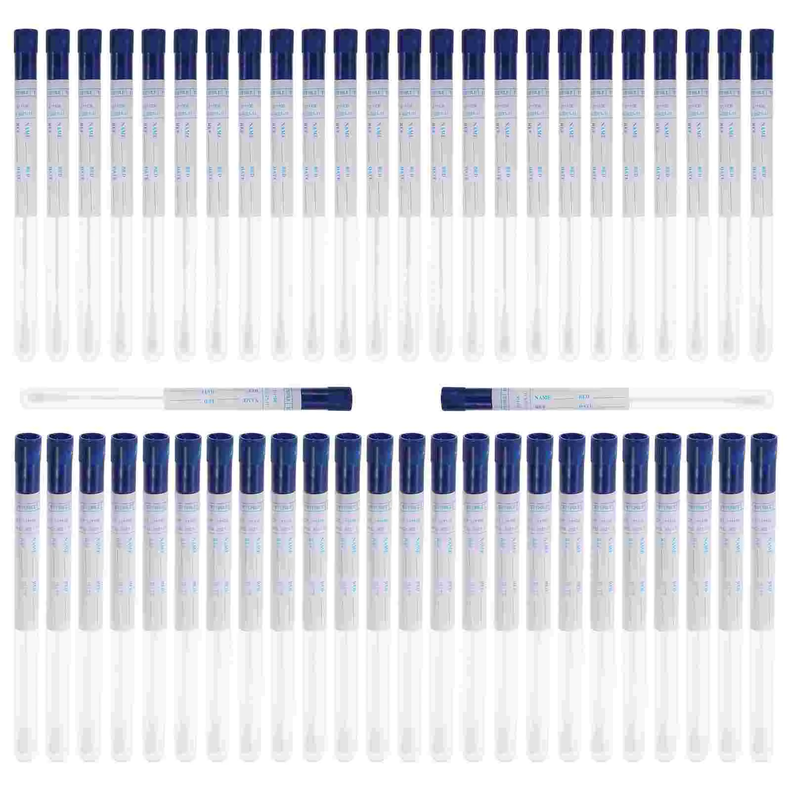 

50 Sets Sampling Swab Portable Pharynx Swabs Major Sterile Oral Hospital Plastic Professional Throat