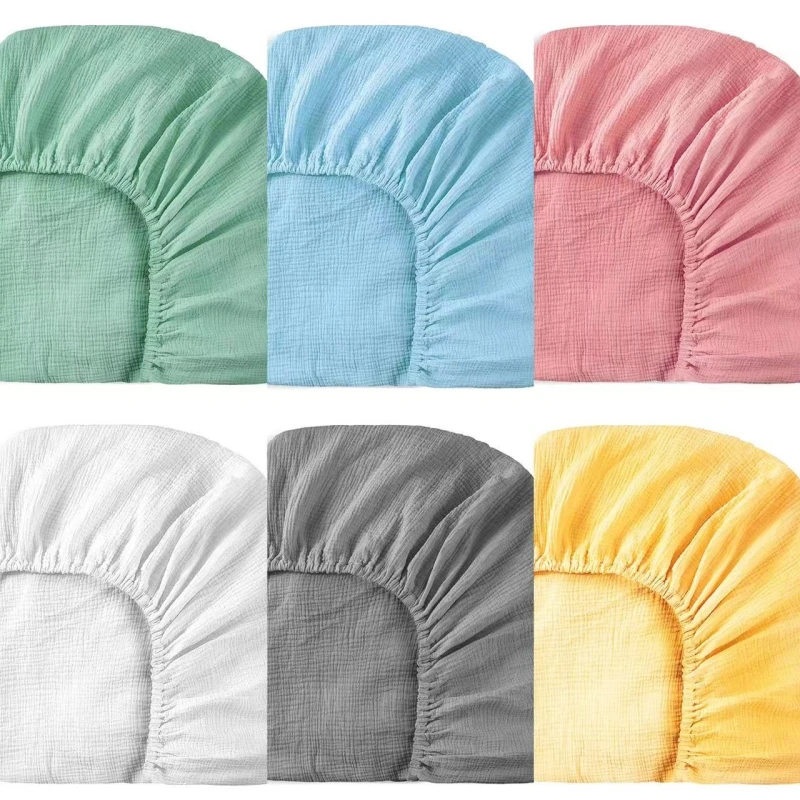 

Baby Fitted Bassinet Sheet Newborn Changing Pad Cover Solid/Printed Breathable Crib Fitted Sheets Cradles Mattress Cover