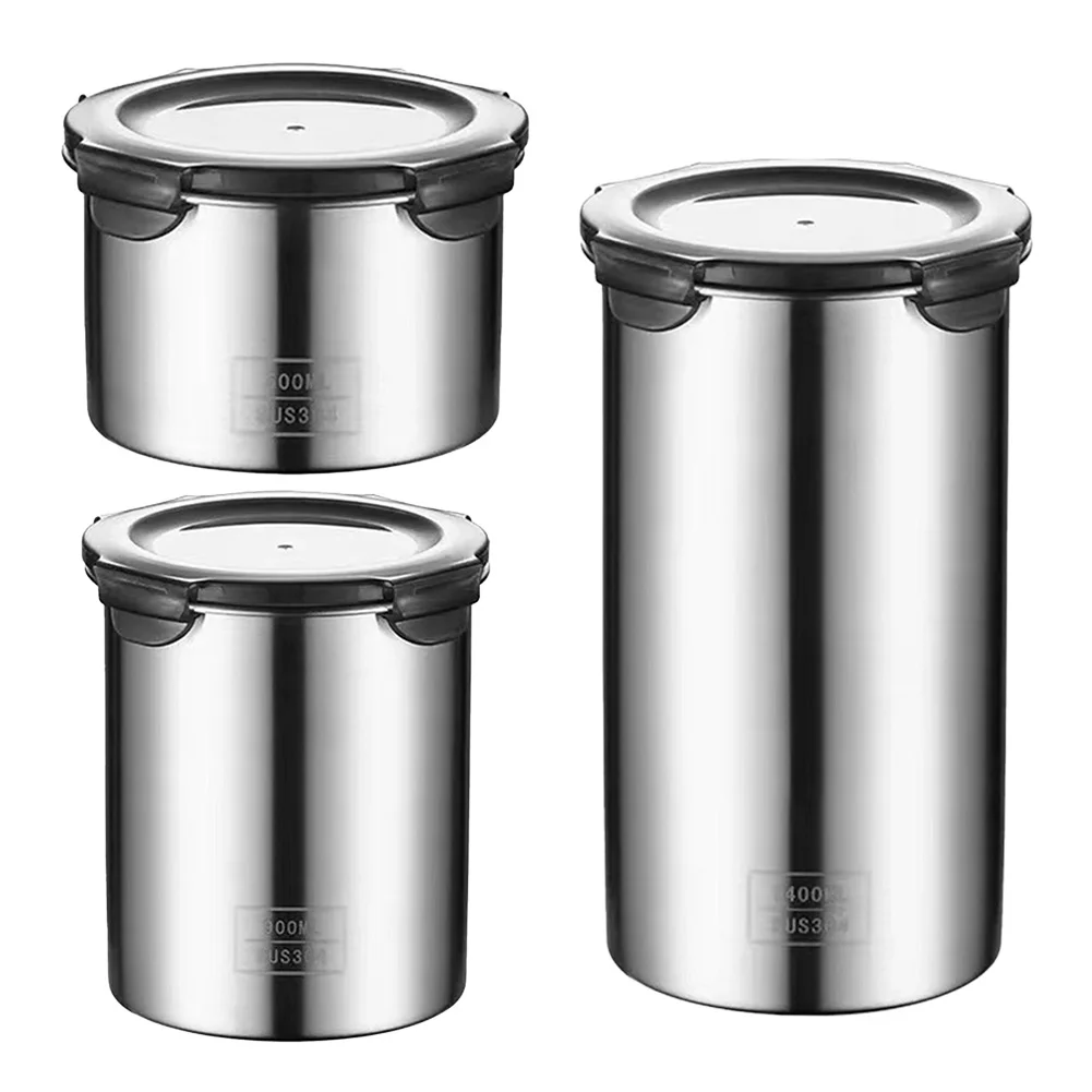 

Coffee Bean Sealed Canister 304 Stainless Steel Vacuum Sealed Food Storage Container Candy Coffee Bean Jug Kitchen Accessories