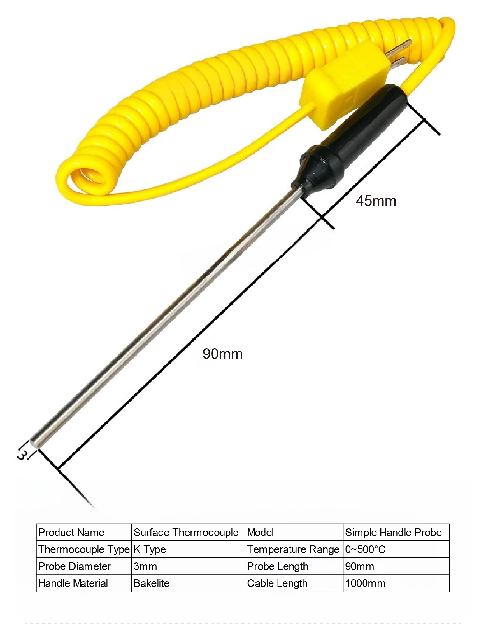 TM902C Handheld Digital Temperature Meter K Type Thermocouple Sensor for Liquid