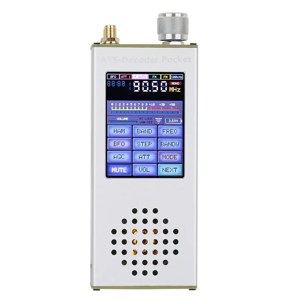 

ATS-Decoder Pocket Full Band Radio Receiver Mini Portable AM FM MW SW SSB DSP Receiver with 2.4-inch Touch Screen