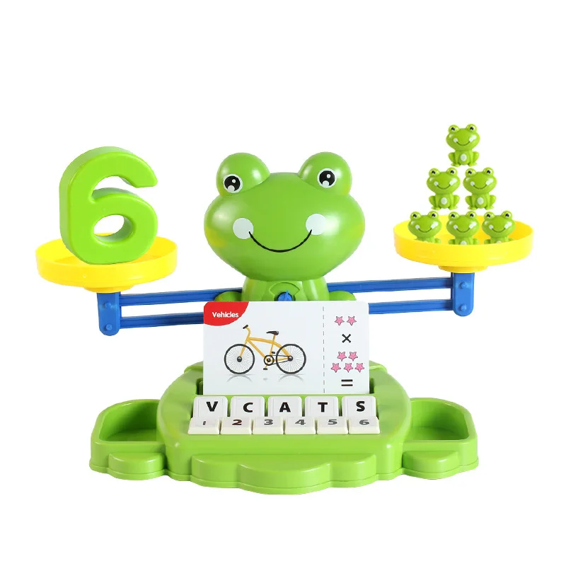 Mini inteligente sapo balança crianças montessori matemática brinquedo  número digital jogo de tabuleiro educacional aprendizagem brinquedos  material de ensino - AliExpress