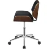 Furnishings Addington Adjustable Height Office Chair Black and Chrome 4