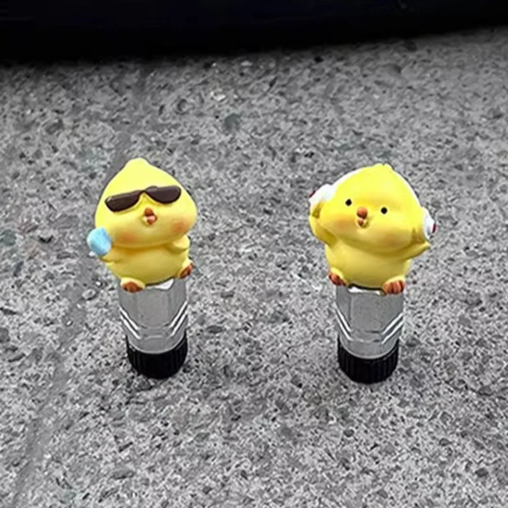 

Cartoon Chick Cartoon Bicycle Air Cock Decoration Cute Bicycle Valve Hole Adapter Practical Plastic