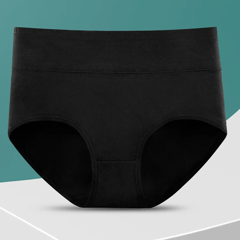 New 4Pcs/Lot High Waist Panties Women Underwear Plus Size Cotton Briefs Girls Shapers Abdominal Underpants Female Sexy Lingeries