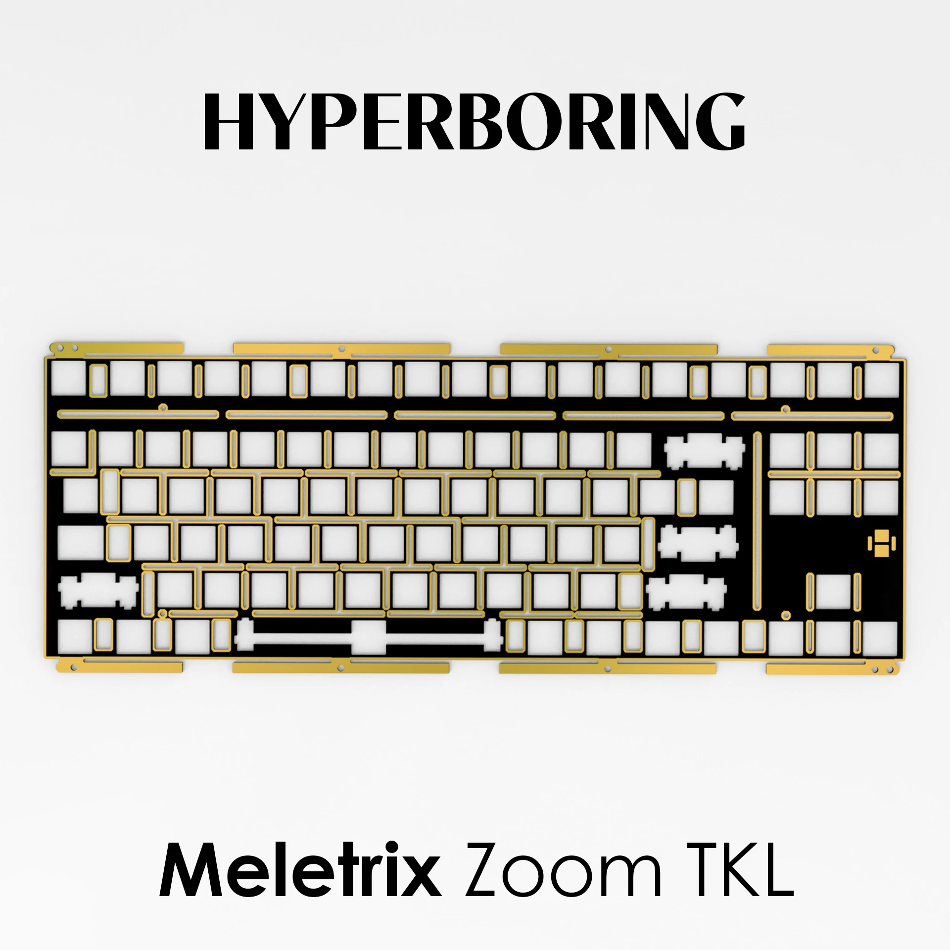 Meletrix ZOOM TKL 試打のみ PVD＋内部配重 真鍮PC FR4 Meletrix ZOOM