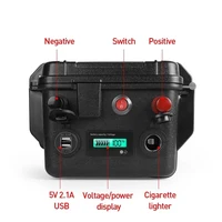 Batterie Lifepo4 12V 100Ah 200Ah pour moteur de bateau, hélice, camping-car, pêche, solaire + chargeur 10A étanche 4