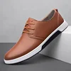 Genuine Leather Mens Designer Business Oxford Shoes Winter Fluffy Flat Shoes Breathable Mens Driving Men's Lace-up Walking Shoes 1