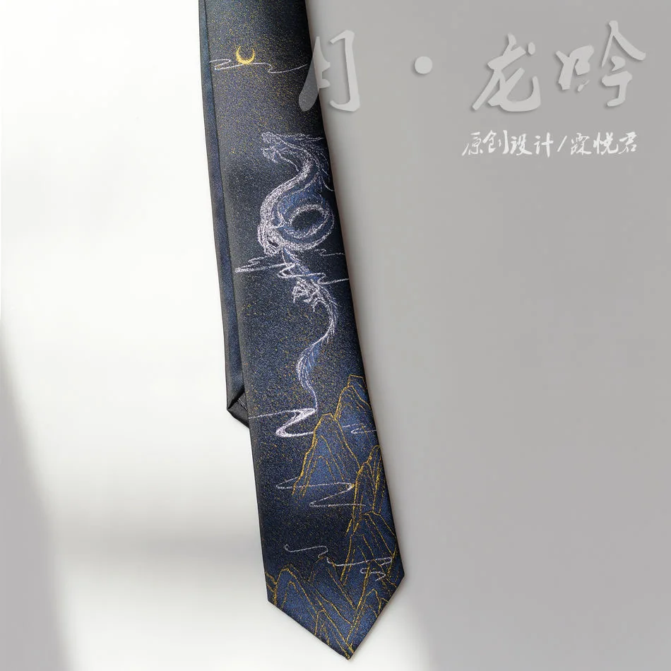 Men Cosplay Ties Anime Uniform Black College Clothing Adult Student Accessories Necktie Christmas Gifts