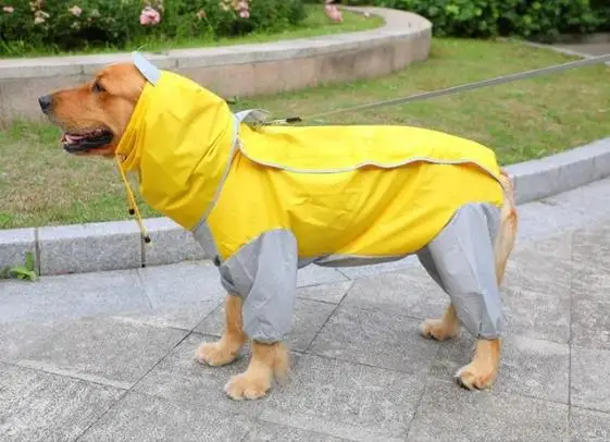 thumbnail image 1 of Chubasquero para perros grandes, reflectante, impermeable, para exteriores, chaqueta impermeable, camuflaje, poncho para mascotas, 1 of 5