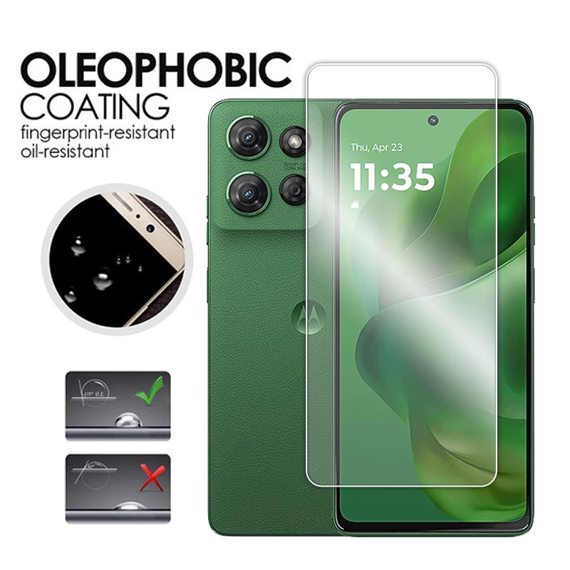 Premium Full Glue Clear Screen Protector with Tempered Glass and Lens Film