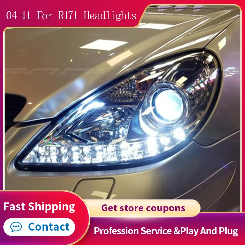 

Передняя фара для Benz R171 светодиодный фары 2004-2011 SLK200 SLK230 передняя фара автомобильный Стайлинг DRL сигнальный проектор линзы автомобильные аксессуары