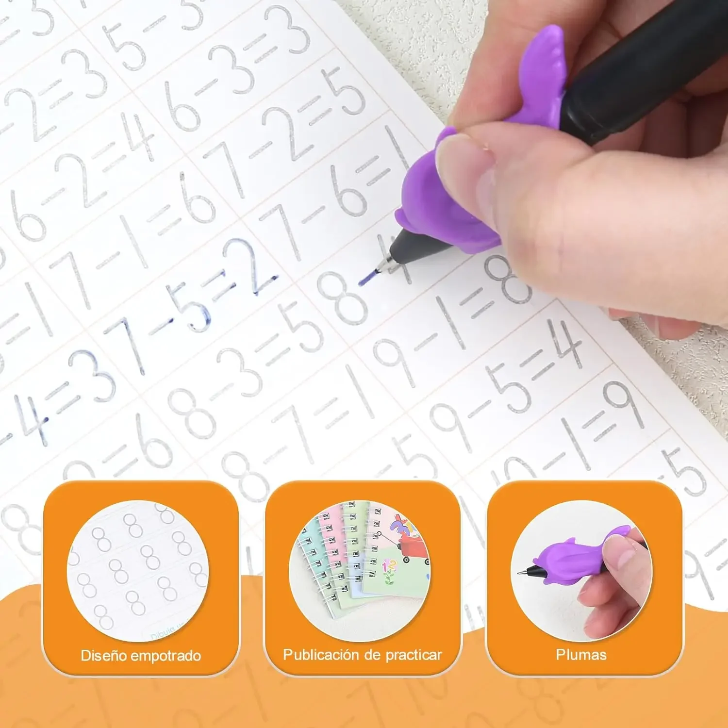 4 Books Magic Writing Book in Russian Calligraphy Notebook Montessori Kids Reusable Educational Calligraphic Letter Practice Toy 4