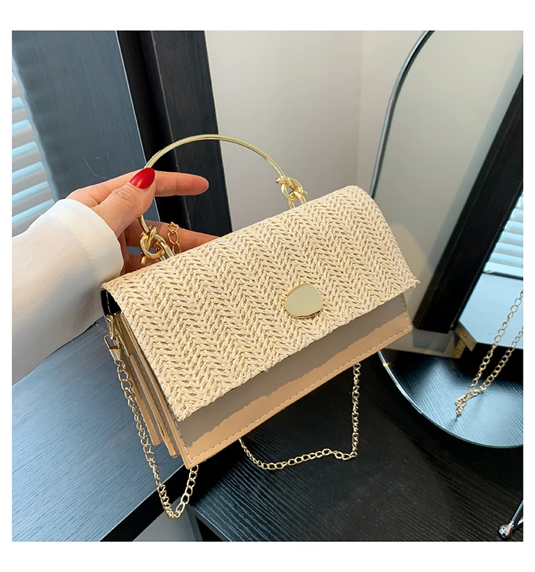 Fashion Pu Hasp Ladies Top-Handle Bags Braid Design 2024 New Brand Shoulder Bags for Women Free Shipping Bolsas Femininas