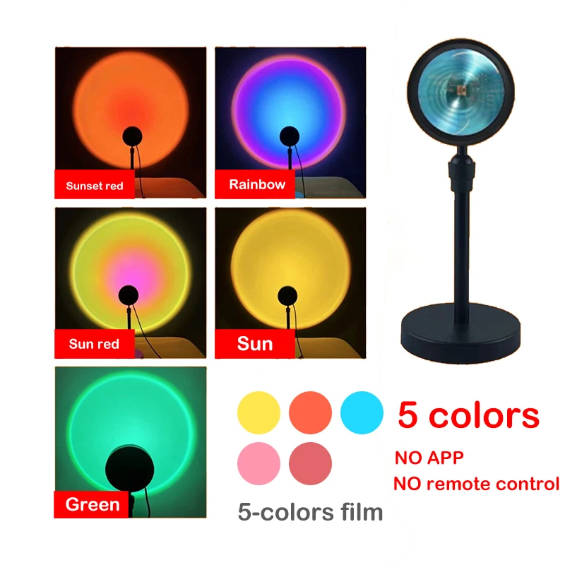 best night light 16 Colors Changing Sunset Lamp Smart light with APP Bluetooth Remote Control Nght Light  for Bedroom Decor Holiday Christmas LED best night light Night Lights