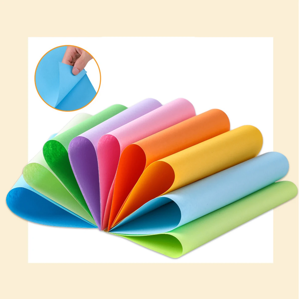 Origami Paper 100pcs Square Origami Paper Double Sides Solid Color Folding Paper Multicolor Kids Handmade DIY Scrapbooking Craft Decor