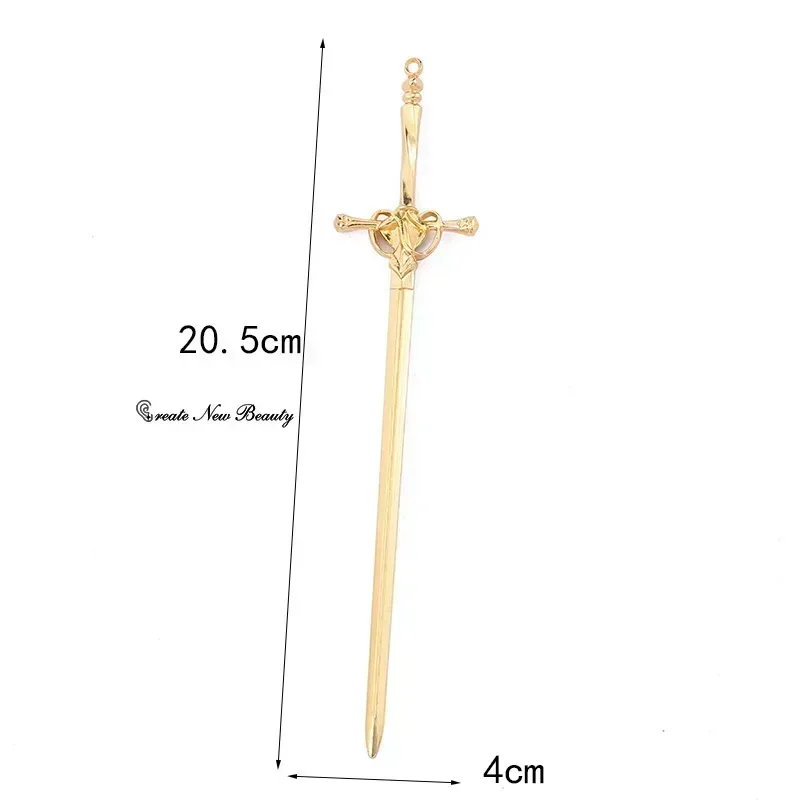Hair Accessory Hair Stick Hair Headdress Jewelry Accessories Antique Swords Hairpin Chinese Style Design Bookmark Ancient Sword Headdress Water Drop Hair Sticks Bun Holder Hair Jewelry