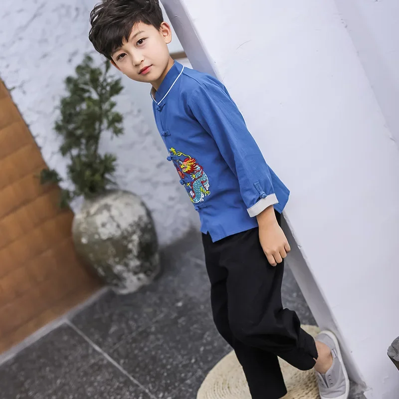 chinese traditional costume boys kids tang suit