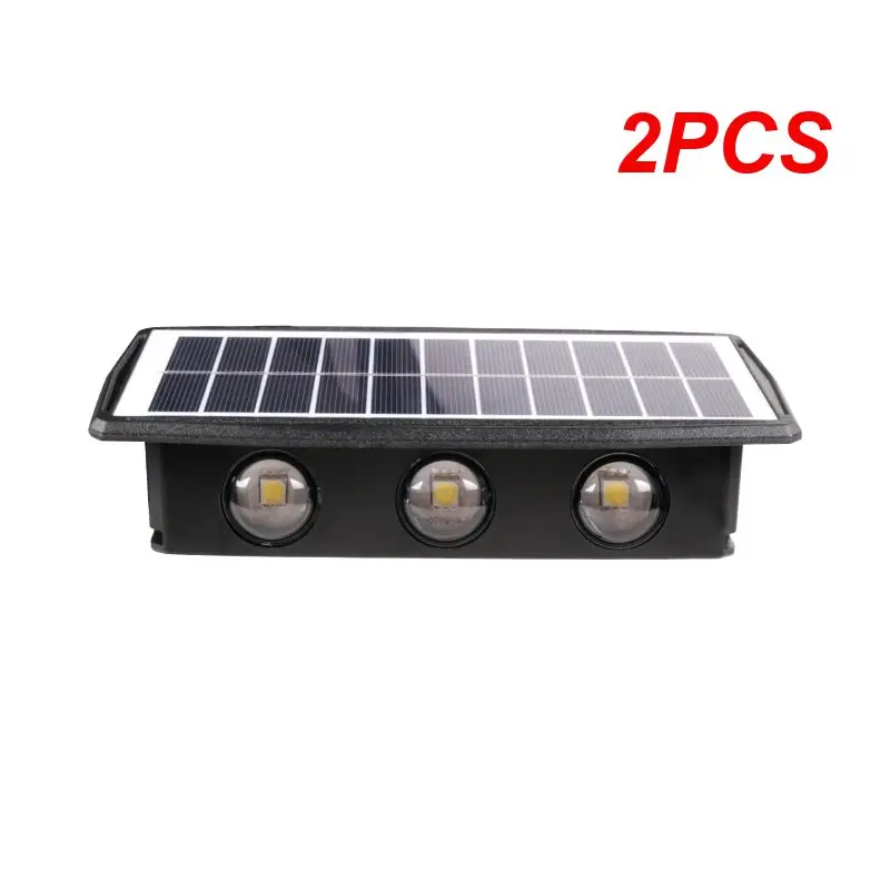 

2PCS Super Bright Outdoor Solar LED Light Smart Waterproof 6 LED Wall Lamp Balcony Courtyard Garden Decorative 2000mAh Street