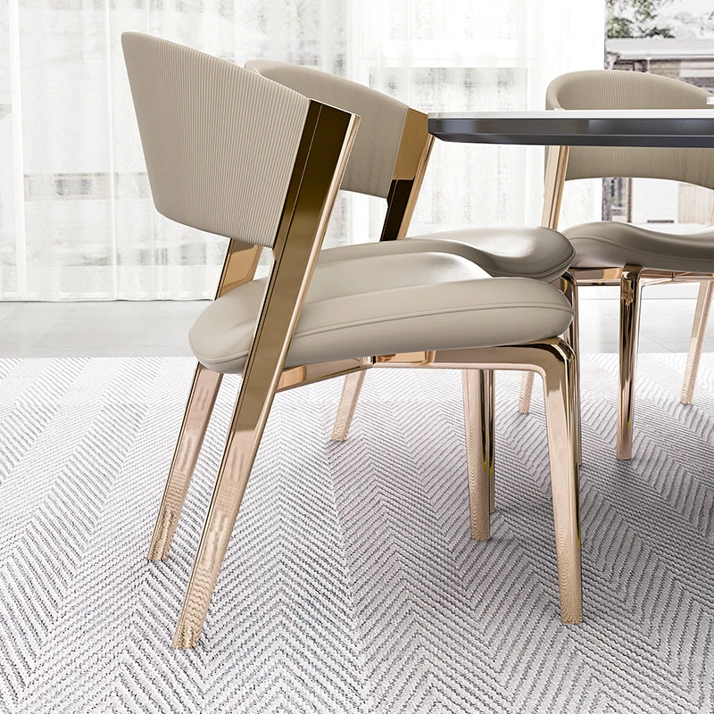 

European Kitchen Dining Chair Modern Luxery Lounge Dining Chair Hotel Metal Designer Cadeiras De Jantar Interior Decoration